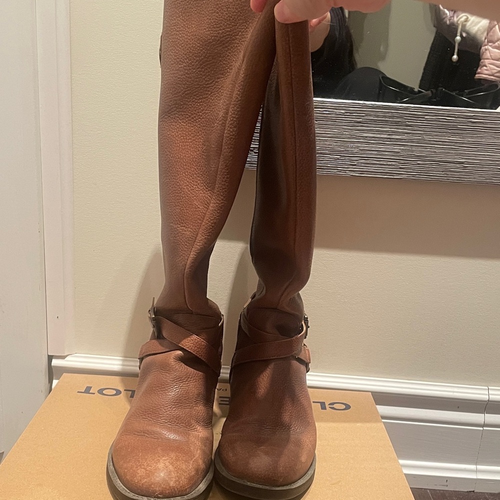 Enzo Angiolini Brown Leather Knee-High Boots